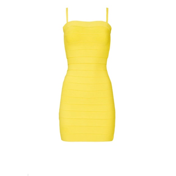 Herve Ledger Yellow Bandage Dress - Picture 3 of 7
